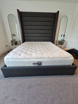 California King Bed + mattress + box spring