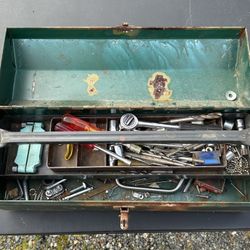 Tool Box With Assorted Tools Included