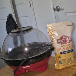 Popcorn Maker With A Brand New Bag Of Popcorns....