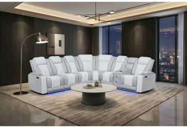 $54 Down – Power Reclining Sectional Sofa with Speakers & LED Lights