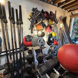   RUBBER  &  STEEL  DUMBBELLS  •  WALL  BALLS  • KETTLEBELLS   •  NEW  EZ  GRIP  OLYMPIC   PLATES  •  SLAM  BALLS   •   SQUAT  RACKS  •  BATTLE  ROPES