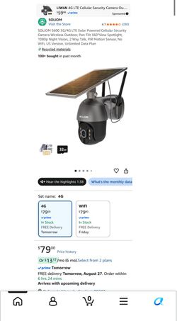 Solar security camera