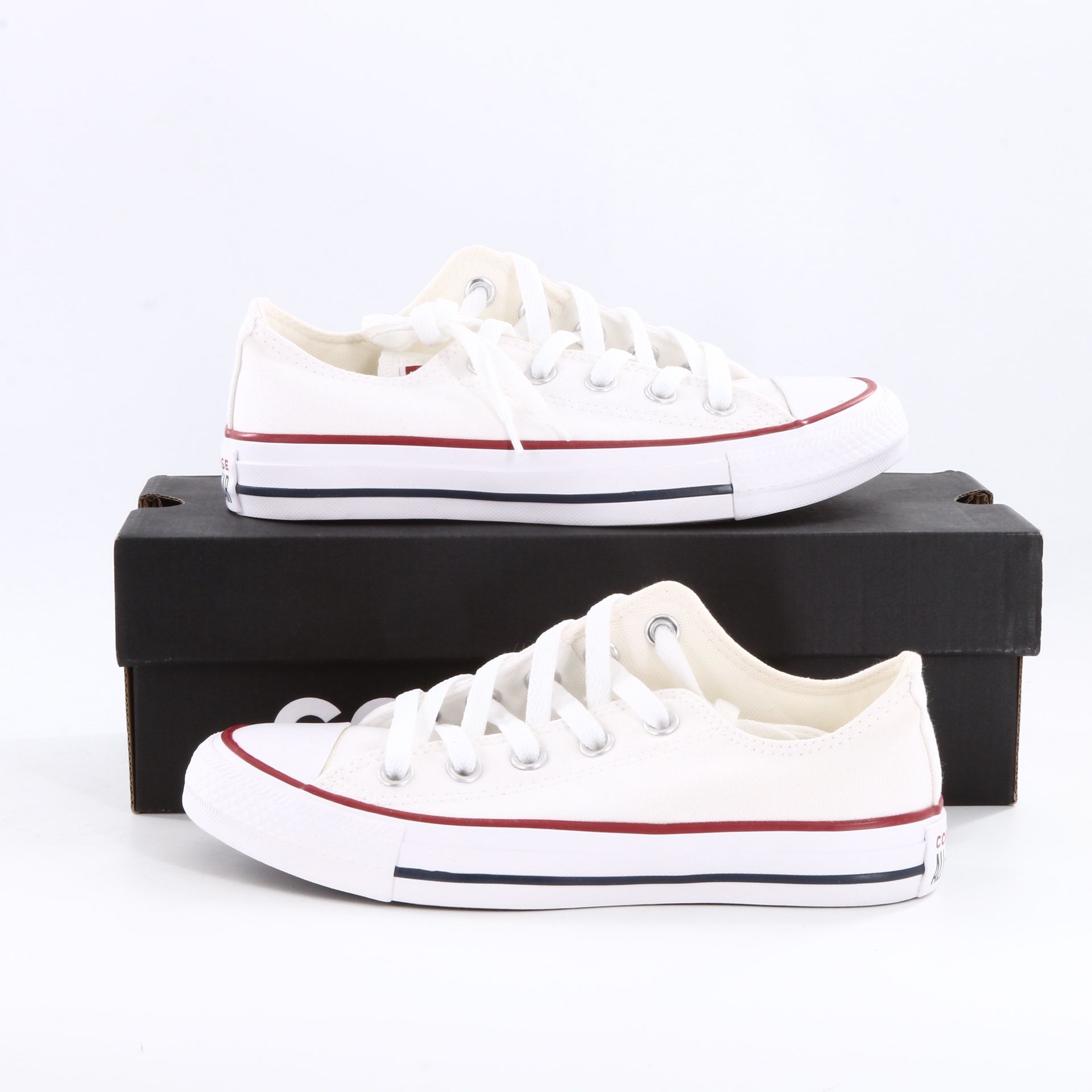 CONVERSE W7652 Chuck Taylor All Star Ox White Canvas Sneakers Size 5