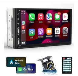 Leadfan Double Din Car Stereo Radio Support Apple Carplay&Android Auto, 7inch