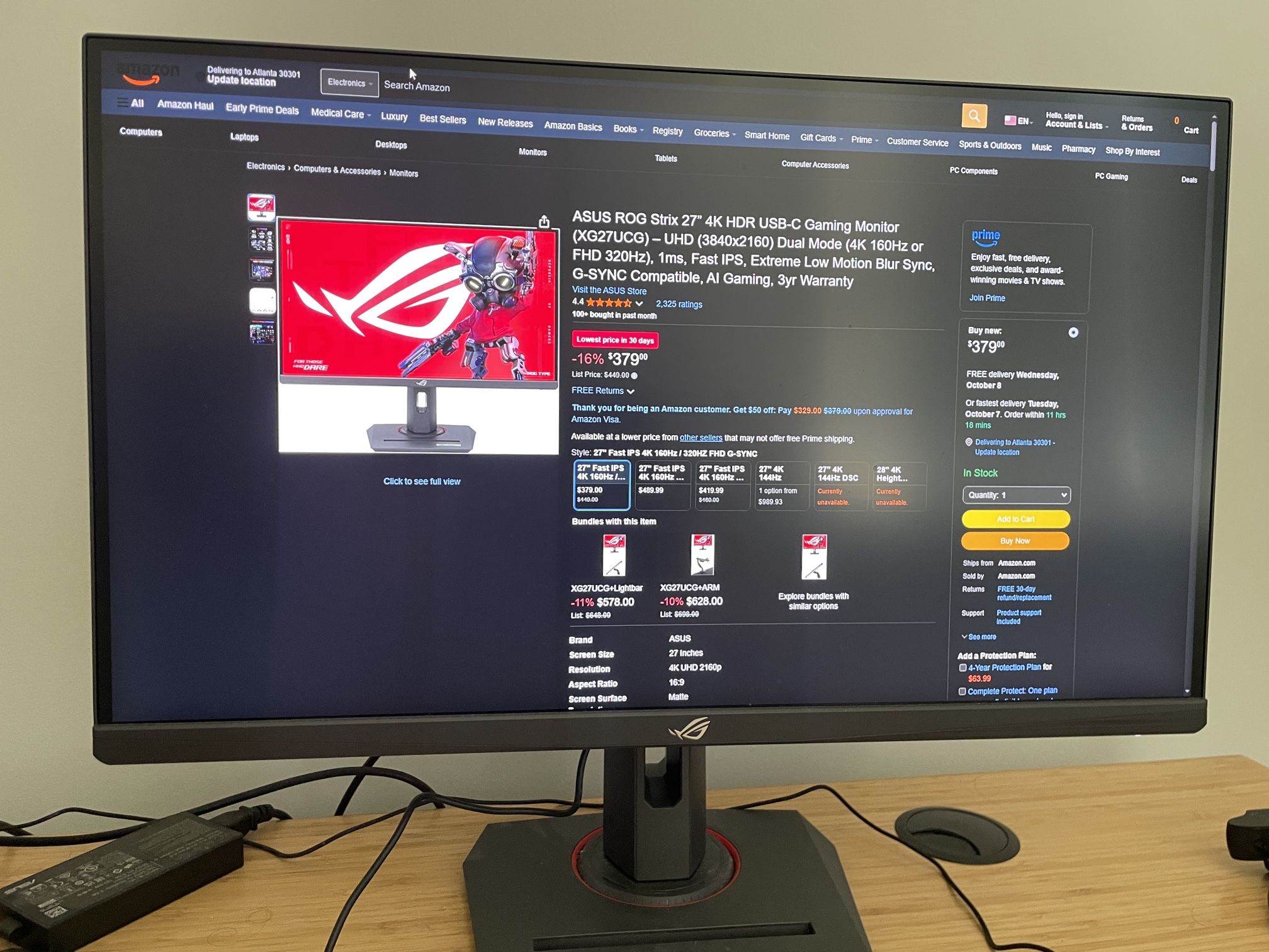 ASUS ROG Strix 27” 4K monitor