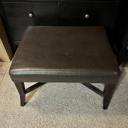 Faux Leather Ottoman Bench