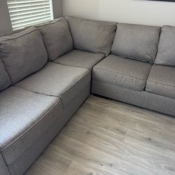 Gray/Silver 3-Piece L Sectional Sofa Clean & Well Kept - $200