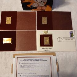 The 1995 Uncirculated Coin Set & Gold Stamps