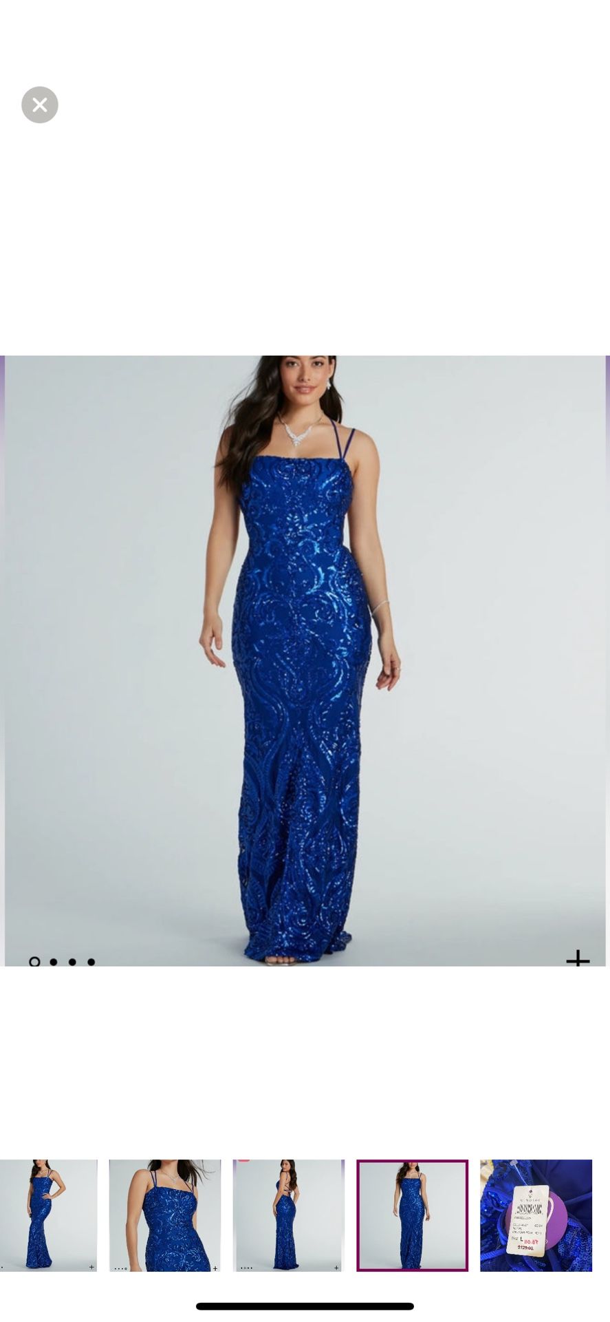 Sequins Blue Dress