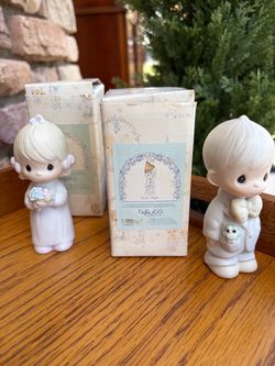 Precious Moments Wedding Party Figurines with Boxes