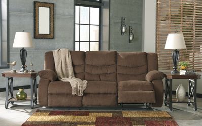 New Chocolate Reclining Sofa! Couch and Loveseat sectional deals here