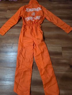 Orange Prisoner Jumpsuit Costume with Tags