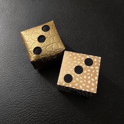 Pairs of Decorative Gold Dice