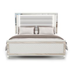 LED White King Bedframe