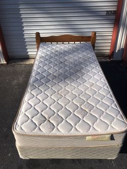 Twin Size Bed with Mattress Set