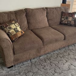 Comfy Couch With Throw Pillow