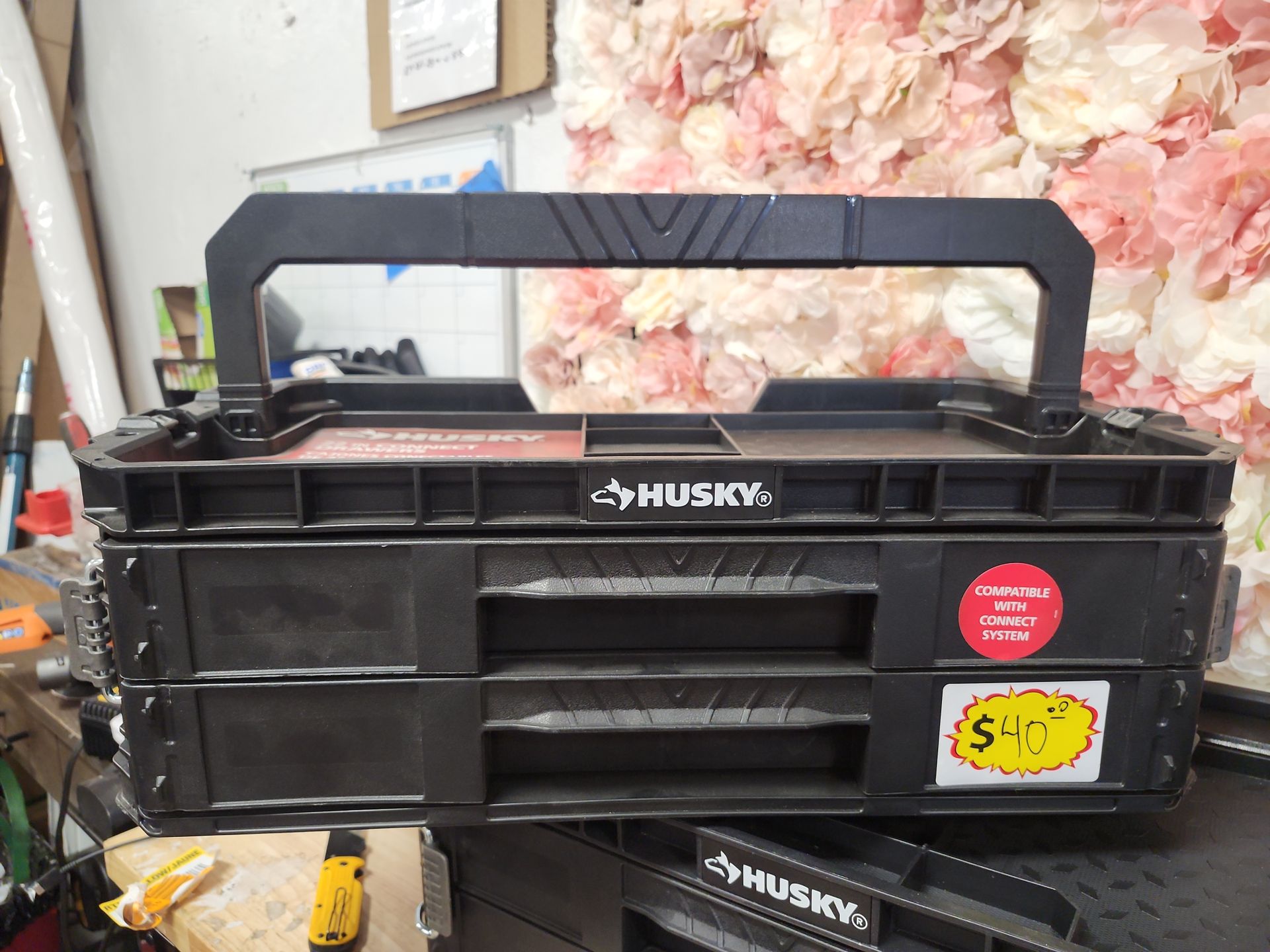 Connect Stackable Portable 2 Drawer 13 Compartment Small Tools and ...