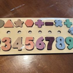 Kids Wood Numbers Symbols And Shapes
