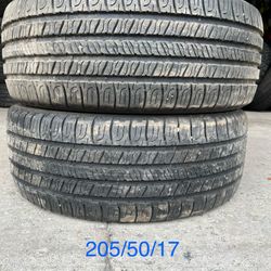Two - 205/50/17 Goodyear Assurance All-Season Tires
