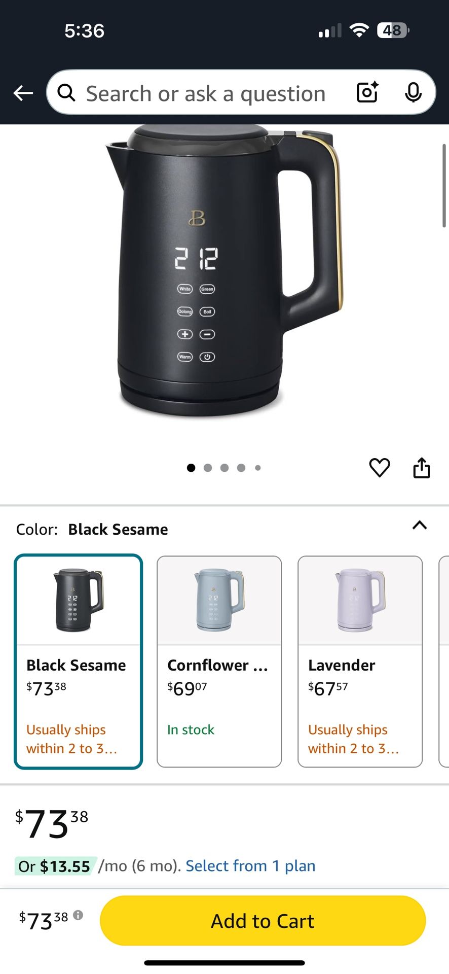 1.7L One-Touch Electric Kettle