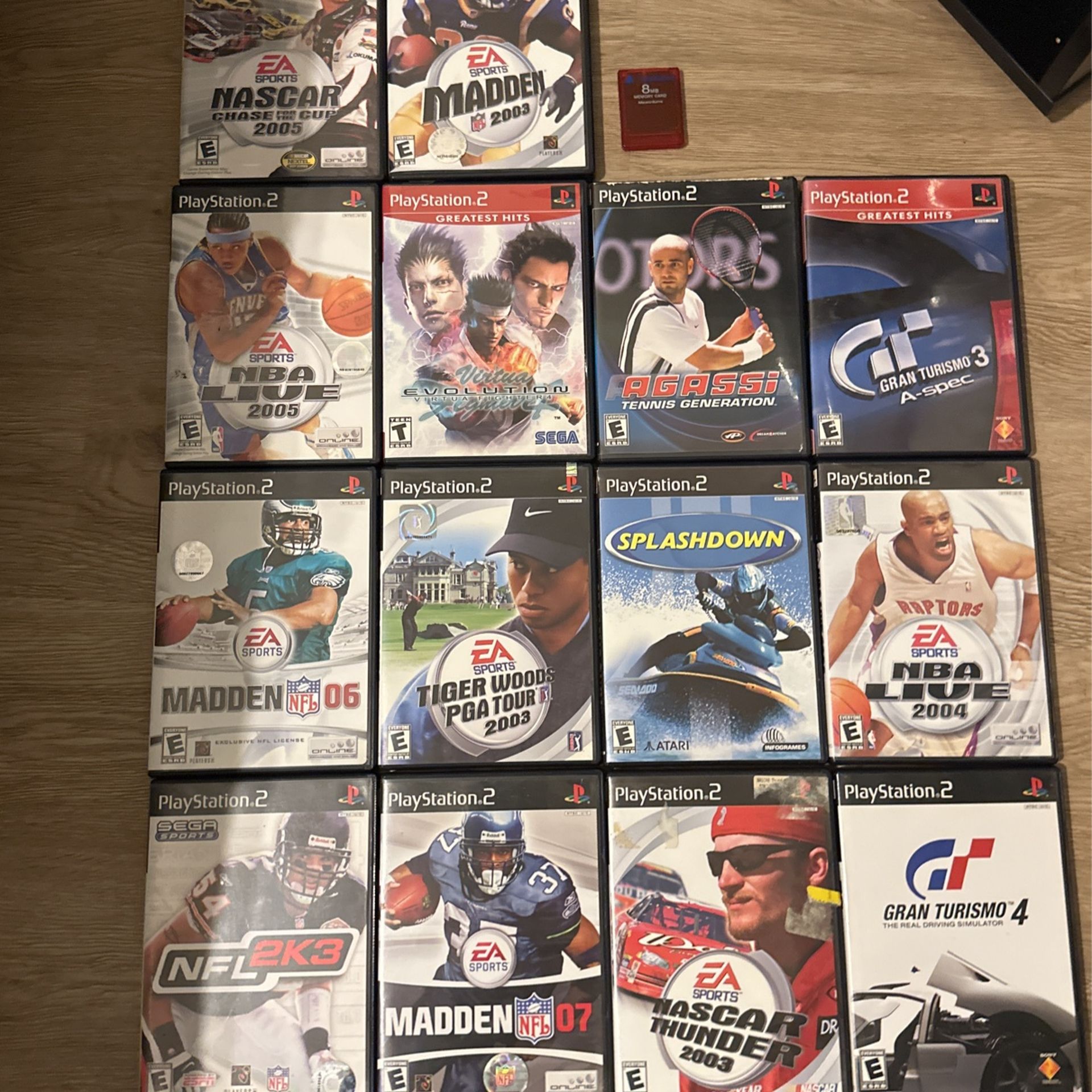 Ps2 Game Lot And Memory Card