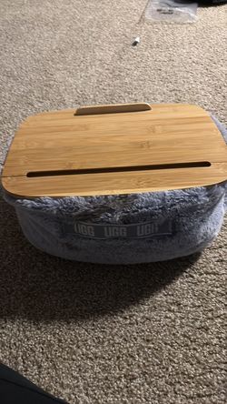 “UGG Plush Lap Desk with Bamboo Top – Cozy Laptop Tray”