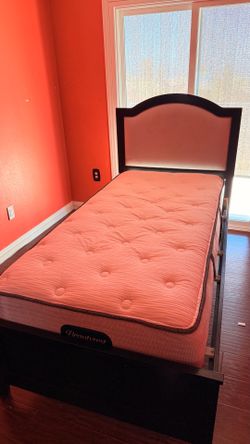 Twin Bed frame & Mattress $100