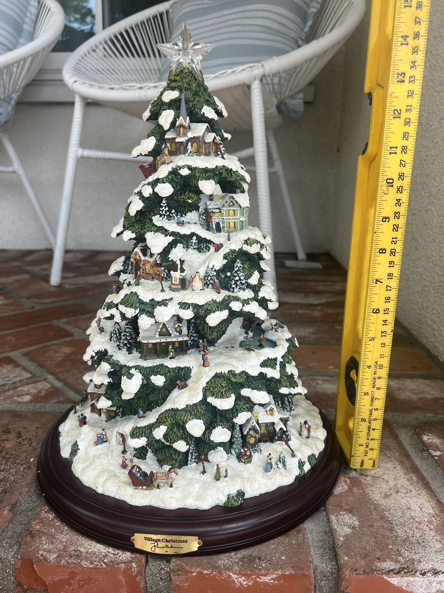 Vintage Christmas village tree