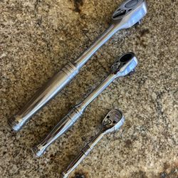 Snap-On Three 3 Bundle 1/2- 3/8 &1/4 Drive Rat