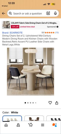New Dining Chair Two Pieces