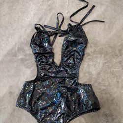 iHeartraves Disco Booty Short Bodysuit