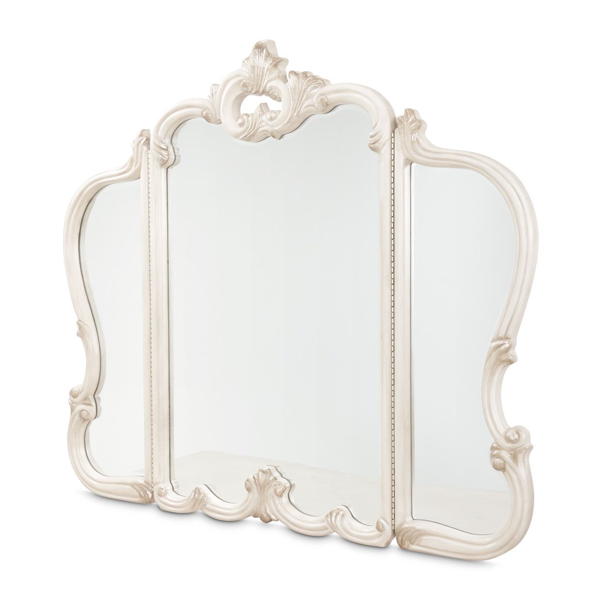 michael amini platine de royale vanity mirror champagne
