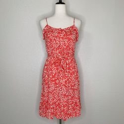 Forever 21 Ruffle Sleeveless Salmon Pink Summer Dress