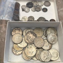 Silver US Coins And Paper Currency 