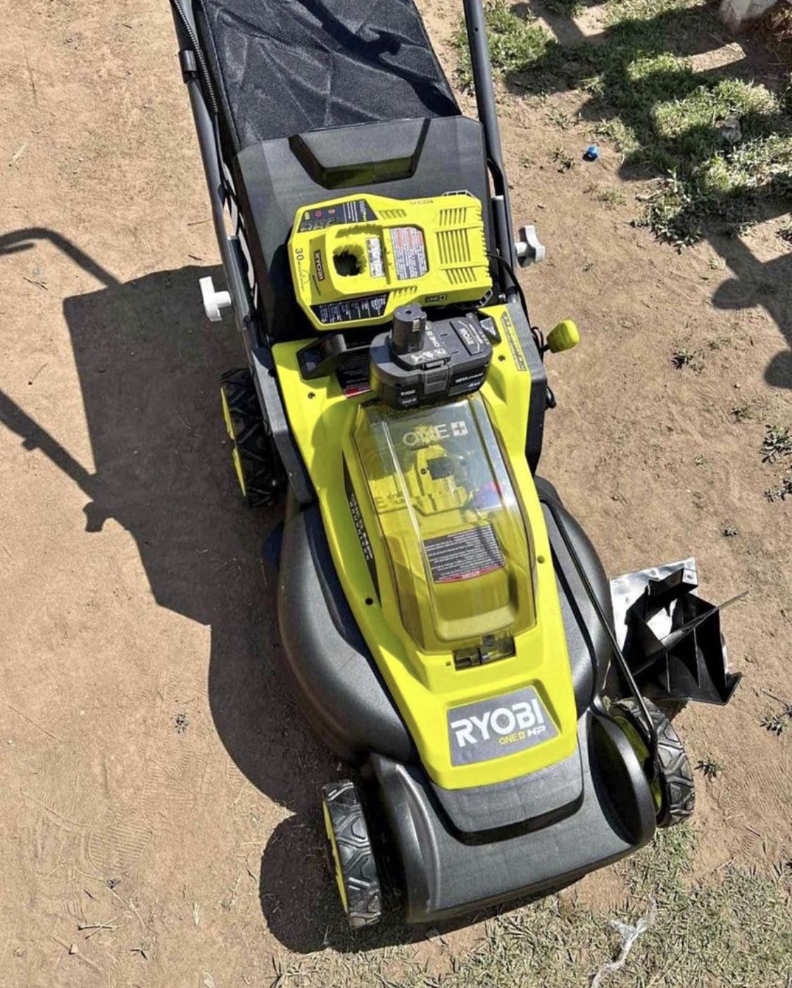 ONE+ 18V 13 in. Cordless Battery Walk Behind Push Lawn Mower with 4.0 Ah Battery and Charger