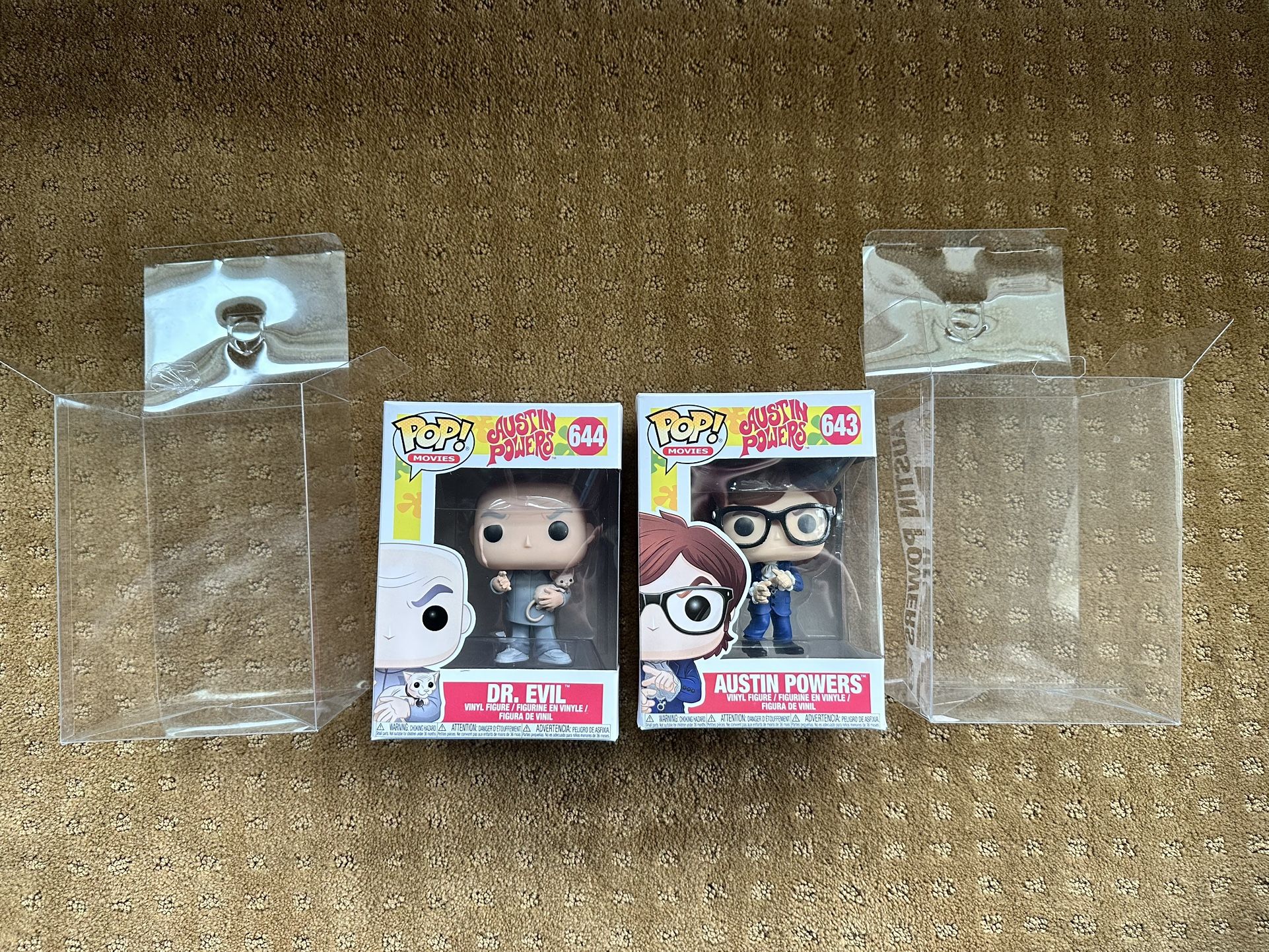 Austin Powers and Dr. Evil from Austin Powers Funko Pops