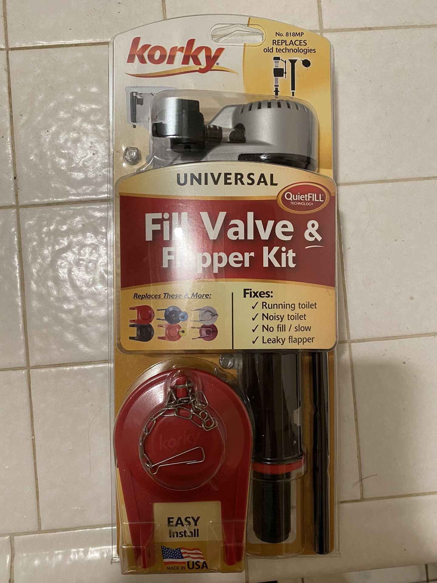 NEW Korky Full Valve And Flapper Kit