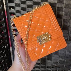 Orange Jelly purse 