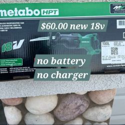 Reciprocate Saw New $60.00 No Battery No Charger 
