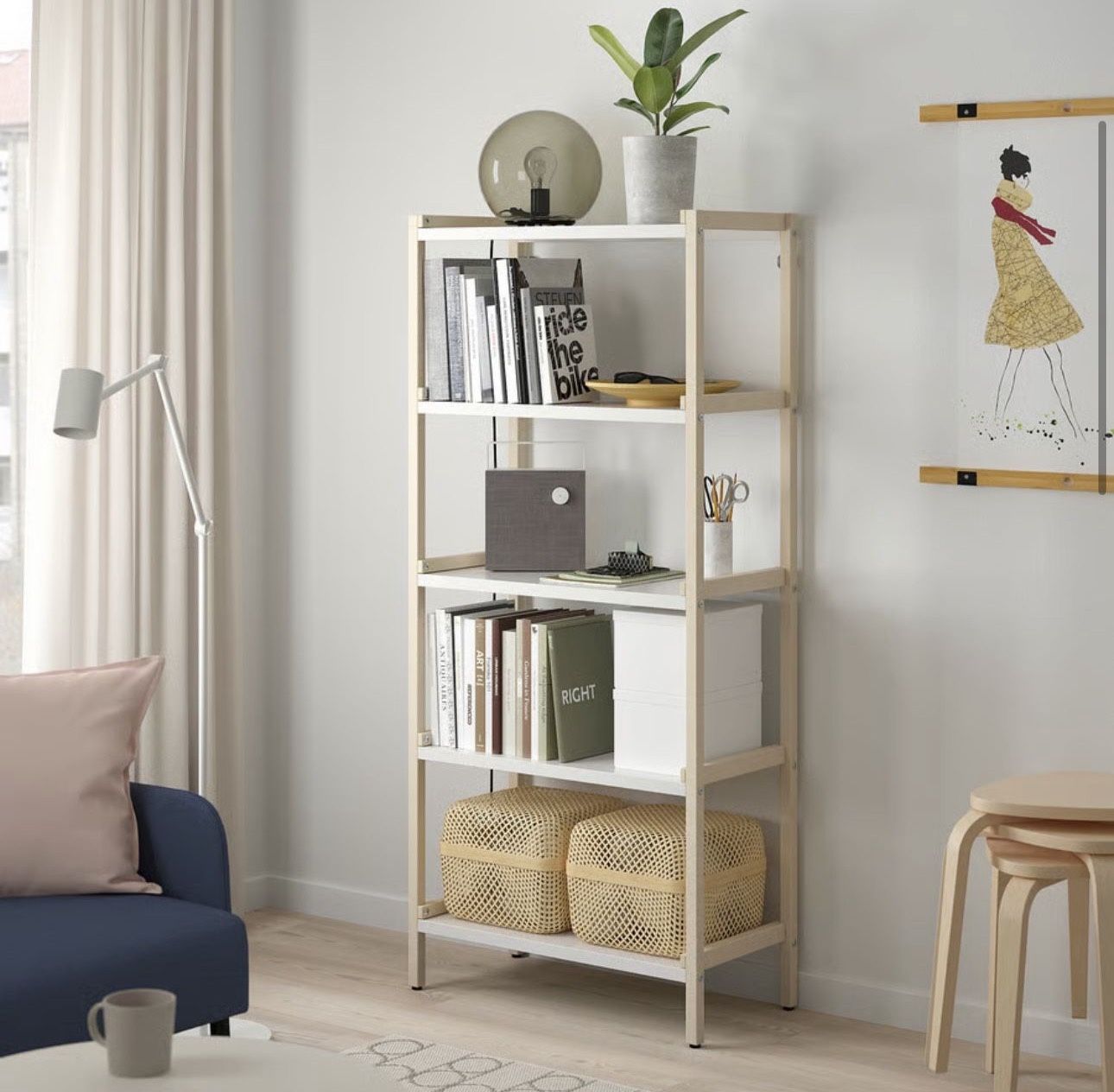 4 IKEA EKENABBEN Bookcases – Good Condition