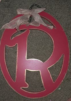 New Letter "R" Door Hanger Wall Deco