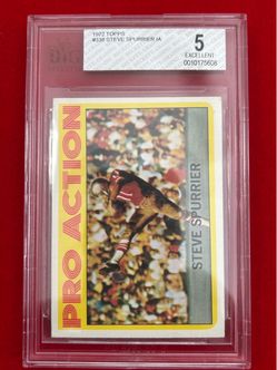 1972 Topps Steve Spurrier Pro Action #338 BVG 5