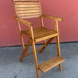 Oak Folding Directors Chair Billiards Bar USA Made