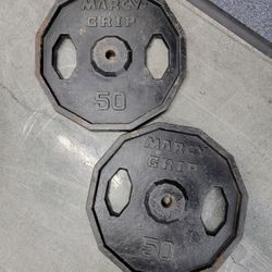 Marcy Grip  50lb Steel Plates