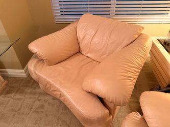 Oversized Leather Accent Chair