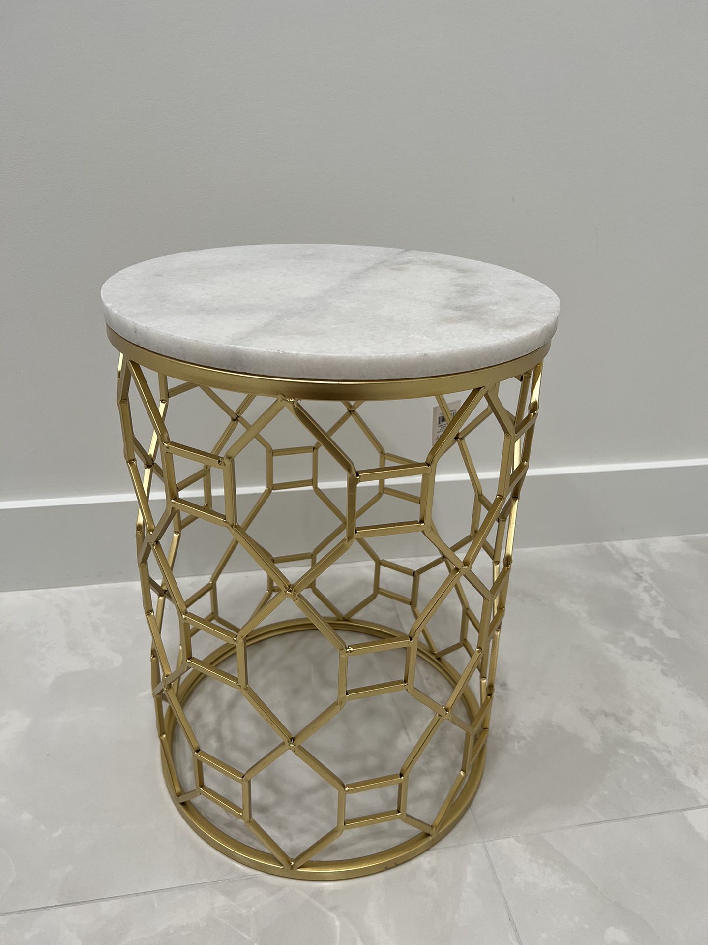 Brand New Real Marble Side Table Corner Table
