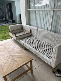 Outdoor Patio Furniture, Cushions Are Stored Inside