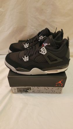 Jordan 4 Black Canvas Size 7Y 