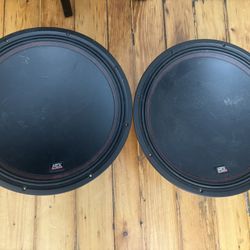 2 15” MTX Audio Speakers With Box 