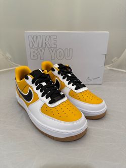 Custom Nike Air Shoes - Yellow, White, Black, and Brown Size 7.5 Nike by KB Home